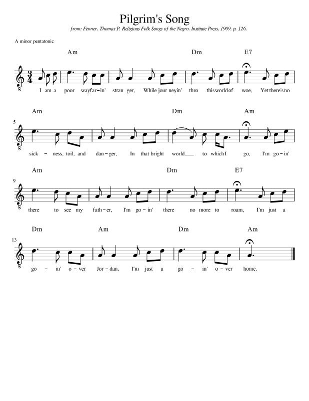 song_from_Religious-Folk-Songs-of-the-Negro_Pilgrim's_Song_A-minor_lead_sheet.png