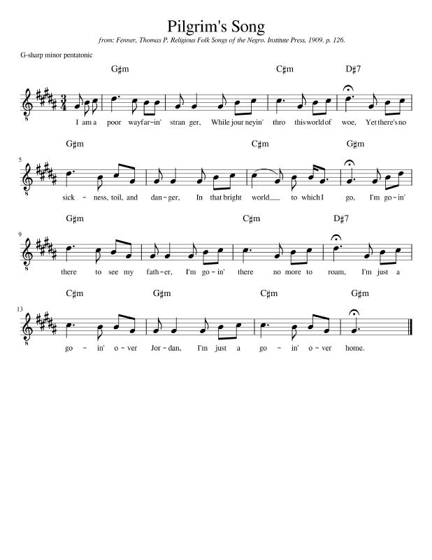 song_from_Religious-Folk-Songs-of-the-Negro_Pilgrim's_Song_G-sharp-minor_lead_sheet.png