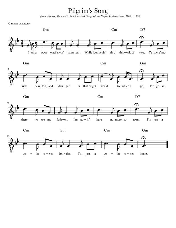 song_from_Religious-Folk-Songs-of-the-Negro_Pilgrim's_Song_G-minor_lead_sheet.png