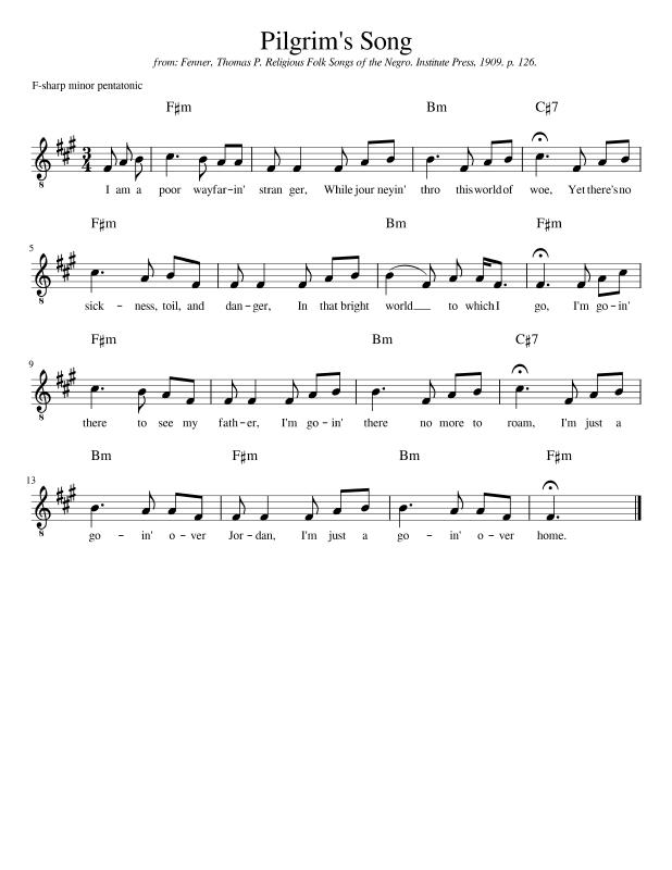 song_from_Religious-Folk-Songs-of-the-Negro_Pilgrim's_Song_F-sharp-minor_lead_sheet.png
