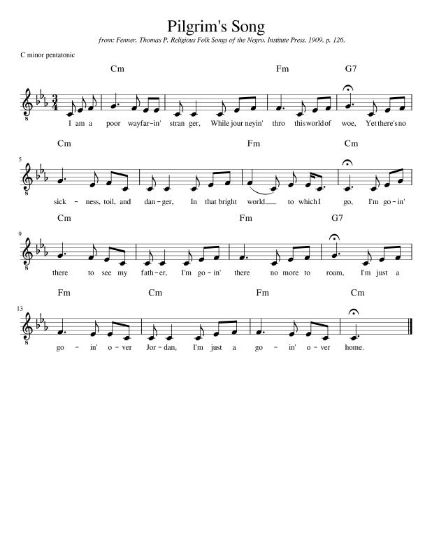 song_from_Religious-Folk-Songs-of-the-Negro_Pilgrim's_Song_C-minor_lead_sheet.png